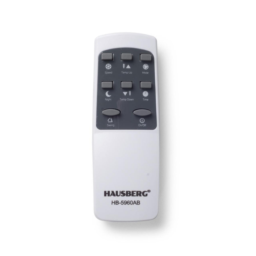 Racitor de aer portabil Hausberg HB-5962AB, 65–80W, rezervor 7.8L, 3 viteze, oscilatie 60°, pachet gheata inclus, alb