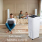 Racitor de aer portabil Hausberg HB-5963AB, 55–80W, rezervor 12L, 3 viteze, functie Turbo, oscilatie 60°, control mecanic, alb
