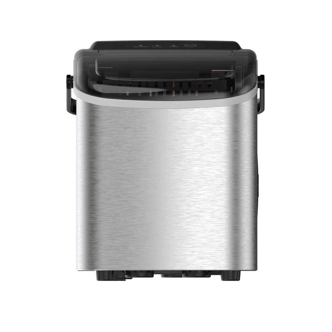 Aparat de preparat gheata HAUSBERG HB-6019IN, capacitate vas apa 1.2 litri, productie cuburi gheata 12-15 kg / 24 ore, capacitate de stocare 0.6 kg, 9 cuburi/6-9 min, argintiu