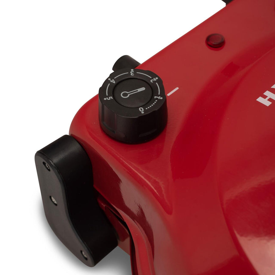 Cuptor special pentru pizza XL HAUSBERG HB-675RS cu suprafata de coacere din piatra, termoregulator pana la 405° C, Rosu
