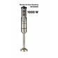Blender de mana Hausberg HB-7668NG, 1000 W, 2 viteze, lama din otel inoxidabil, motor cupru, Negru-Inox