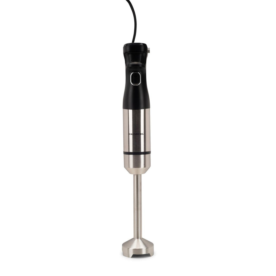 Blender 2 in 1 HAUSBERG HB-7704IN cu putere 1000W, Mixer vertical profesional, 10 trepte de viteza si functie Turbo, Capacitate pahar 700 ml , Multifunctional, Negru