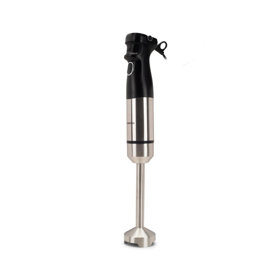 Blender 2 in 1 HAUSBERG HB-7704IN cu putere 1000W, Mixer vertical profesional, 10 trepte de viteza si functie Turbo, Capacitate pahar 700 ml , Multifunctional, Negru