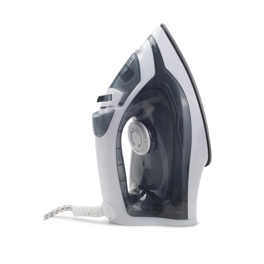 Fier de calcat Hausberg HB-7807VR, talpa ceramica, jet de abur 12g/min, abur pe verticala 25g/min, sistem antipicurare, sistem autocuratare, 2200W