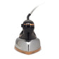 Fier de calcat Retro HAUSBERG HB-7817NG, 1000-1200W, Talpa acoperit ceramic turnat, Termostat, 6 Setari temperatura, Indicator luminos, Protectie supraincalzire, Temperatura 200°C, Negru