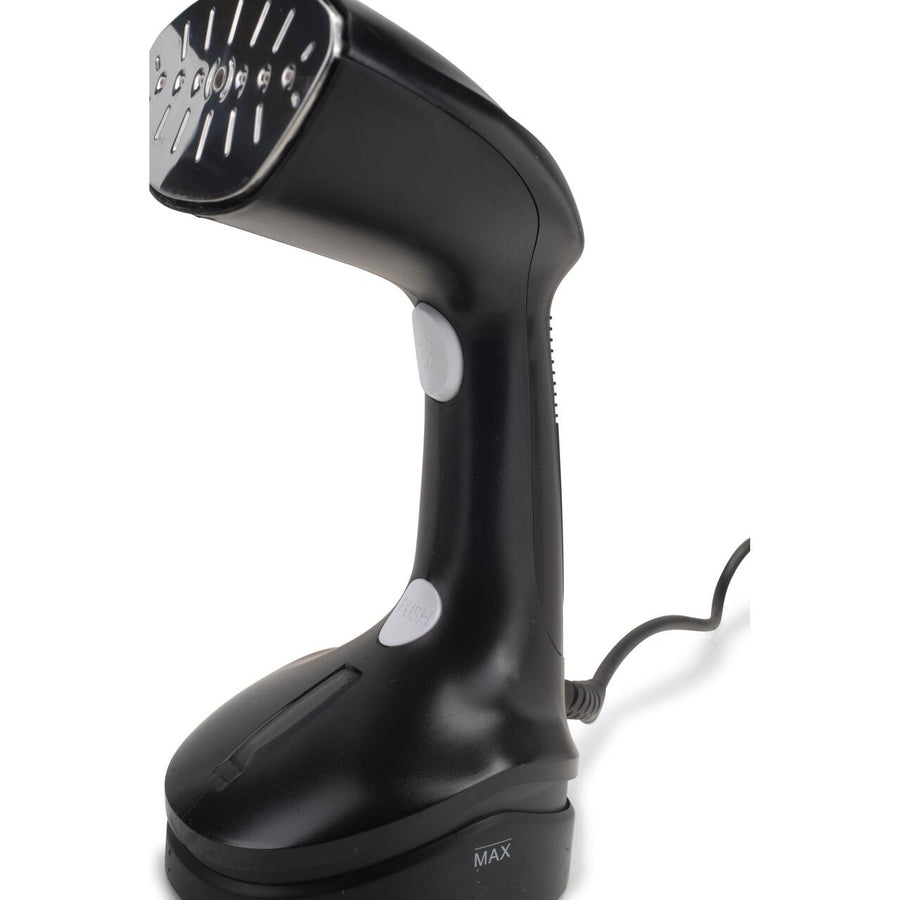 Fier de calcat vertical HAUSBERG HB-7901NG, 1200W, rezervor 200ml detasabil, placa de otel inoxidabil, abur 18g/min, buton on/off, Negru