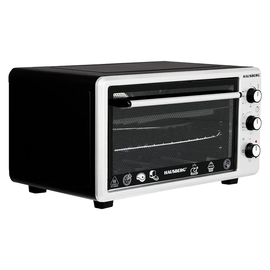 Cuptor Electric Hausberg HB-8000P capacitate 48 Litri, putere 1800W, Temperatura maxima 230 grade, timer prevazut cu alarma sonora