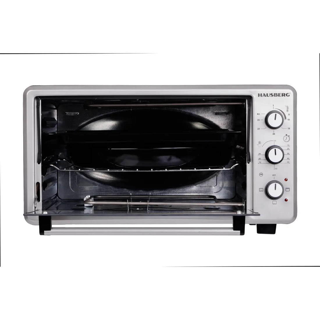 Cuptor Electric Hausberg HB-8000P capacitate 48 Litri, putere 1800W, Temperatura maxima 230 grade, timer prevazut cu alarma sonora