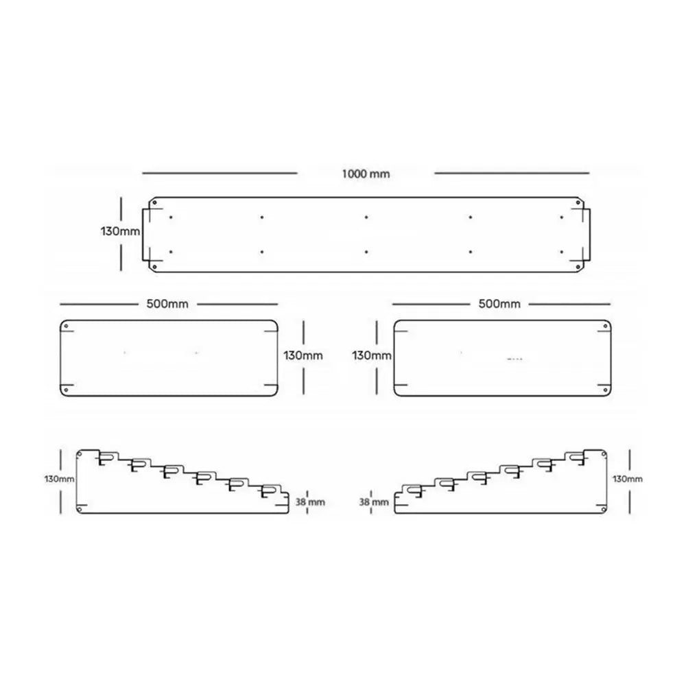 Uscator de rufe Kluder, Montabil pe perete, Aluminiu, Alb, 1000 x 500 mm