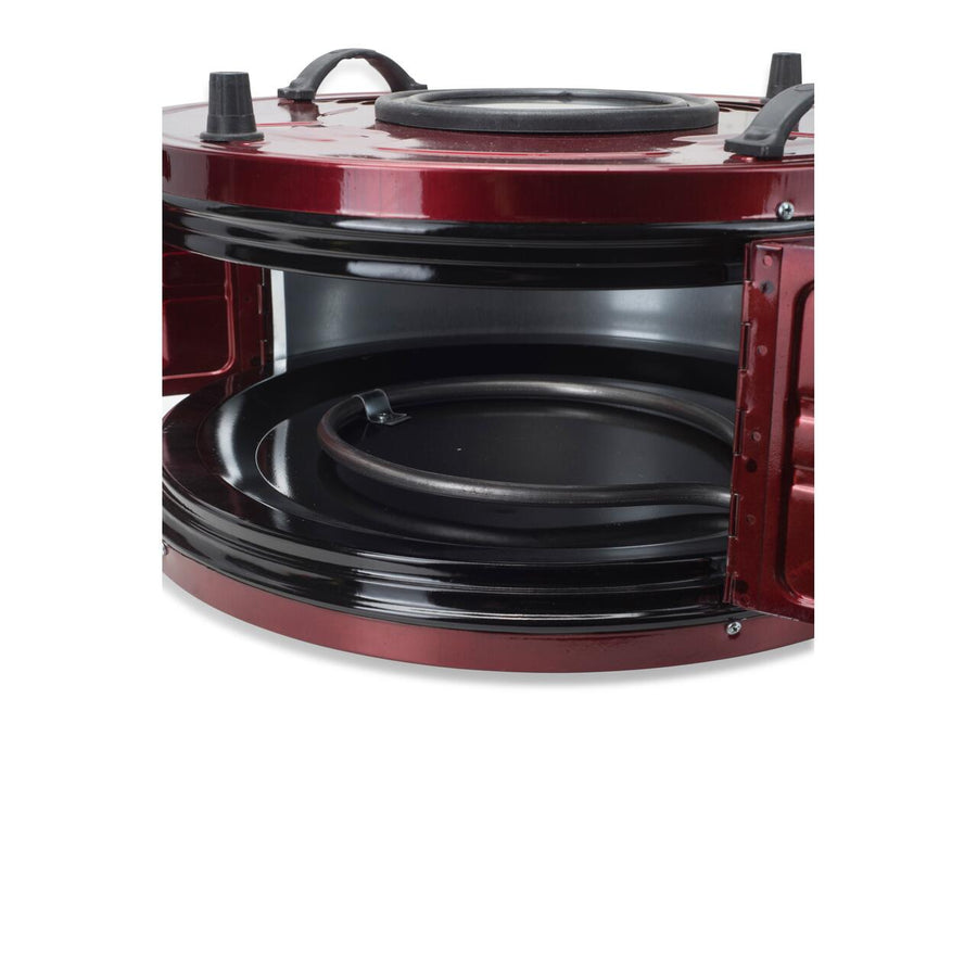 Cuptor electric rotund cu termostat Ertone MN-9010VS, Putere: 220-230V, 50Hz, 2 rezistente electrice 2 x 650W, capacitate 40l, indicator luminos, Visiniu