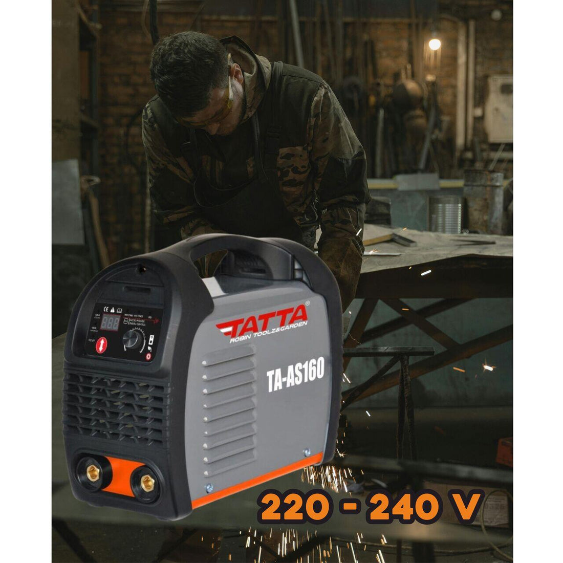 Aparat de sudura Tatta TA-AS160, electrod 1.6mm, curent alternativ 220-240V, accesorii incluse