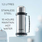 Termos Hausberg HB-H1455, capacitate 1200ml, material inox