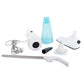 Aspirator 2 in 1, portabil, putere 600W, cu accesorii, filtru, control pe maner, indicator recipient colector plin, compartiment scame detasabil, alb