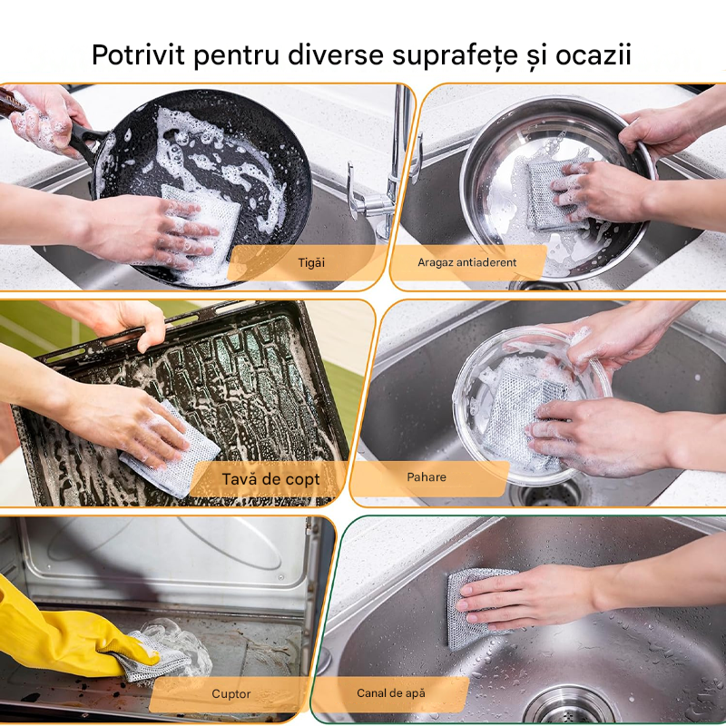 Pachet Bucătărie Curată: Lavete Microfibră + Folii Protecție Aragaz