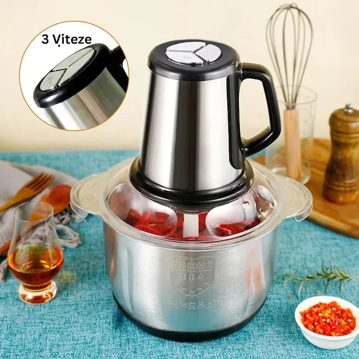 Cumperi Blenderul Tocător Electric 1000W și Primești Organizatorul de Condimente CADOU