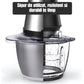 Tocator Electric AriDam Profesional, Bol Inox 3L, 4 Lame Otel, Design Compact Negru/Argintiu