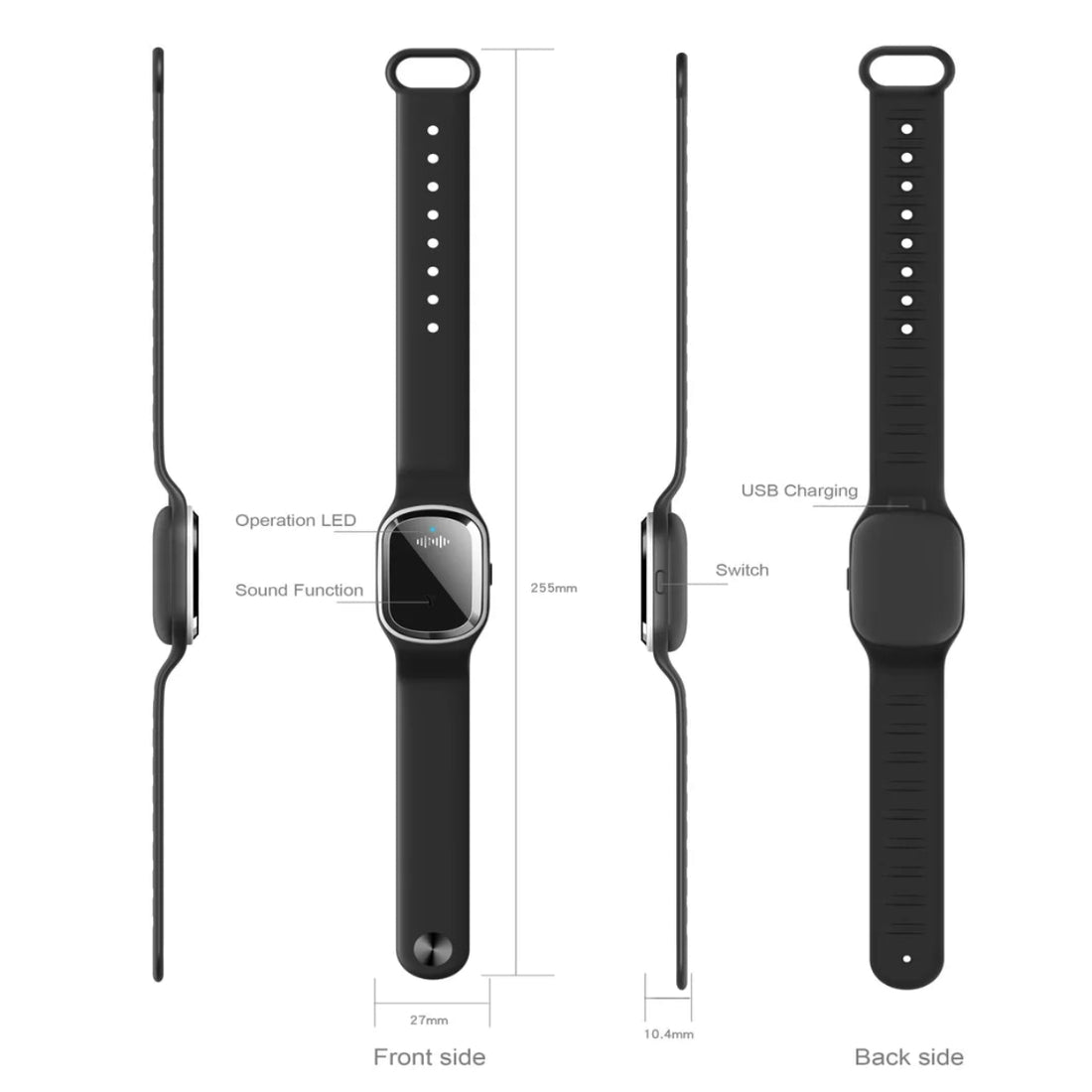 Bratara Anti Tantari cu Ultrasunete Impotriva Tantarilor si Insectelor, cu Funtie Ceas, Unisex, pentru Copii si Adulti, Calitate Premium, Design Profesional |