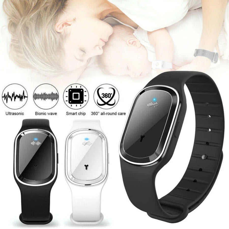Bratara Anti Tantari cu Ultrasunete Impotriva Tantarilor si Insectelor, cu Funtie Ceas, Unisex, pentru Copii si Adulti, Calitate Premium, Design Profesional |