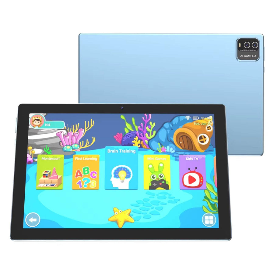 Tableta Android 10 Inch, 12GB RAM, 128GB ROM, Wifi, Bluetooth, Husa Protectie Anti Shock, Pentru Copii - Specializat.ro