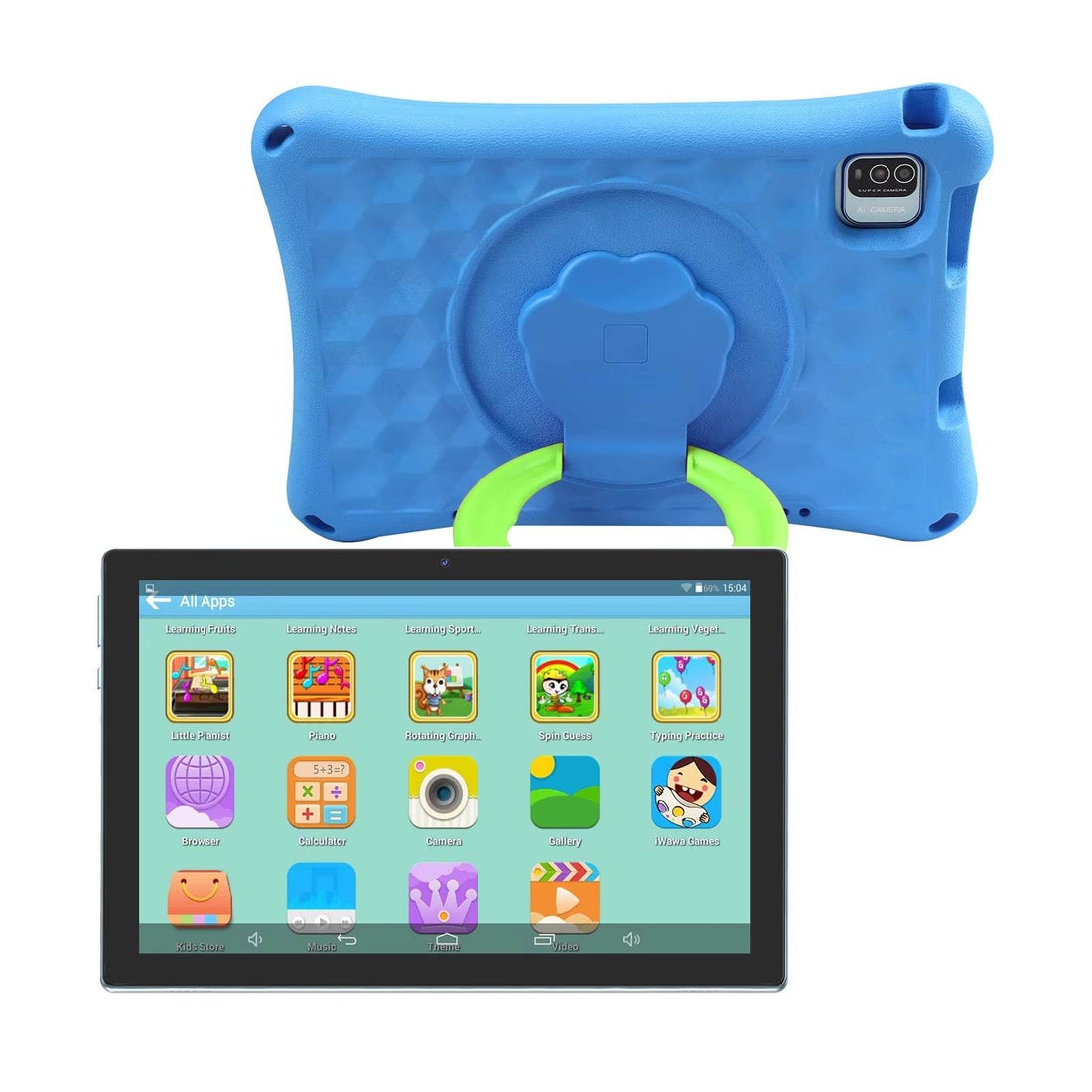 Tableta Android 10 Inch, 12GB RAM, 128GB ROM, Wifi, Bluetooth, Husa Protectie Anti Shock, Pentru Copii - Specializat.ro