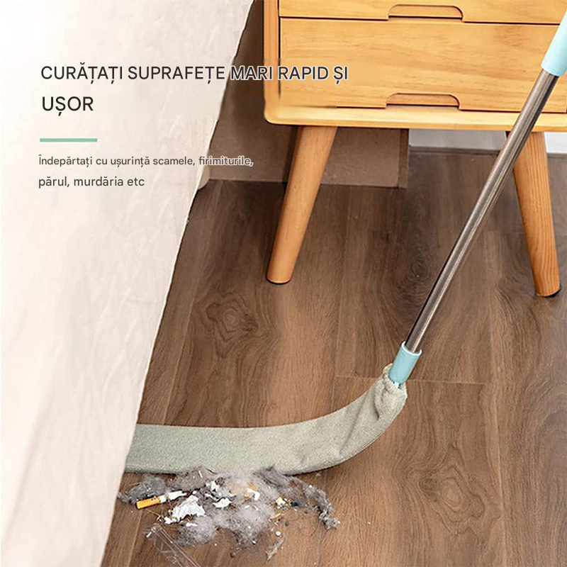 Mop Flexibil 360° cu Mâner Telescopic și Lavetă Microfibră – Curățenie Rapidă și Eficientă