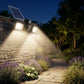 Proiector Solar LED Dublu 200W cu Senzor de Mișcare și Telecomandă – Impermeabil IP67