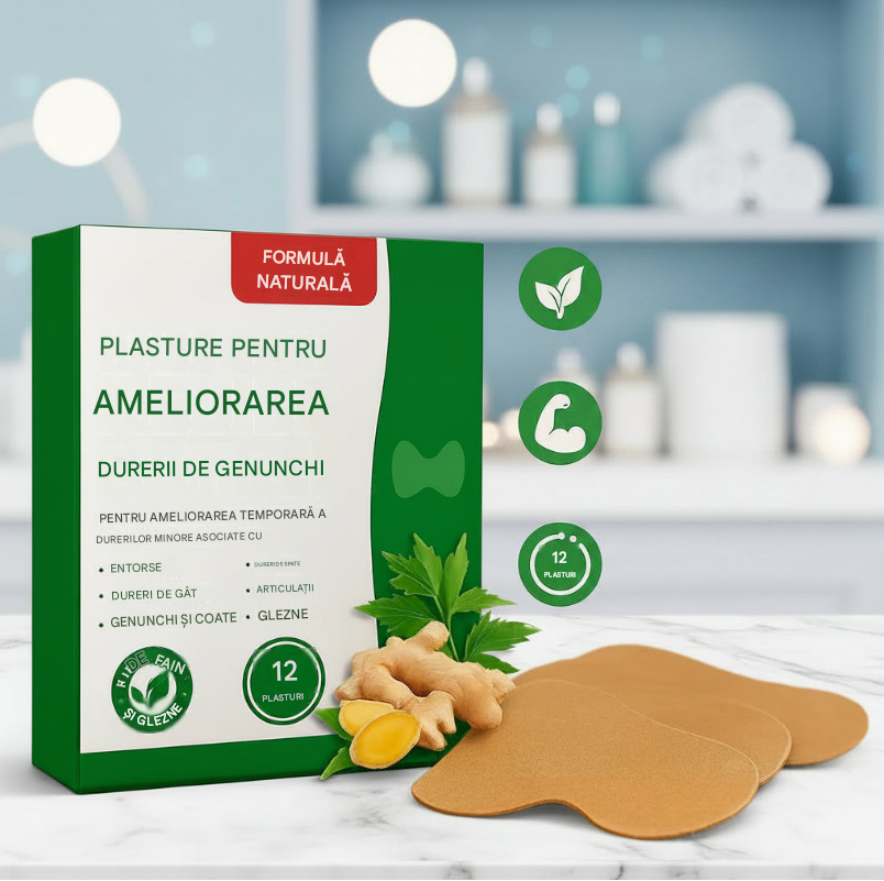 Plasturi Autoadezivi pentru Genunchi – Set 10 Bucăți, Flexibili și Hipoalergenici