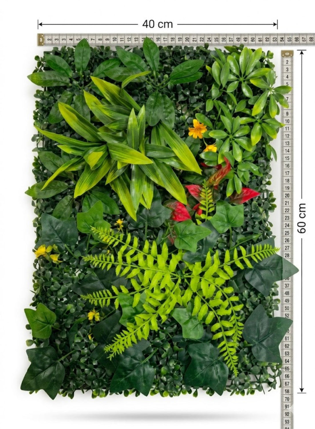 Panou Verde Decorativ din Plante Mixte Artificiale 60x40 cm Perete Verde Interior