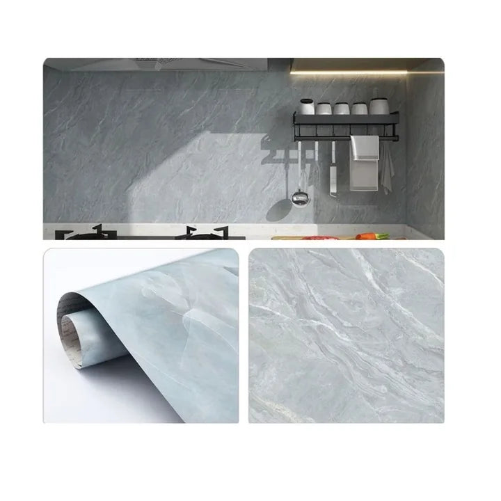 Folie autocolanta Marmura GRI autoadeziva pentru mobilier si bucatarie 60X300cm