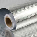 Folie autocolanta tip aluminiu argintie, pentru mobilier si bucatarie 60x300cm