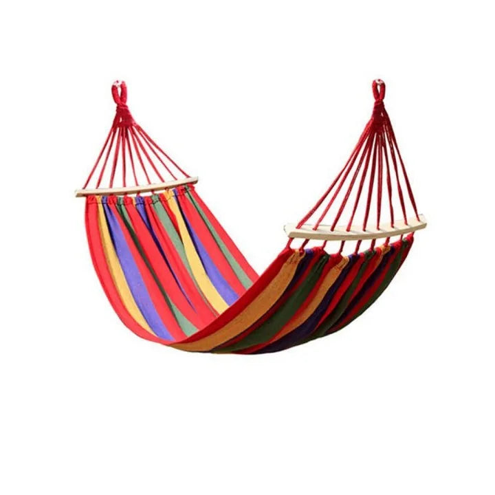Hamac multicolor - cu bara de lemn, 200X80