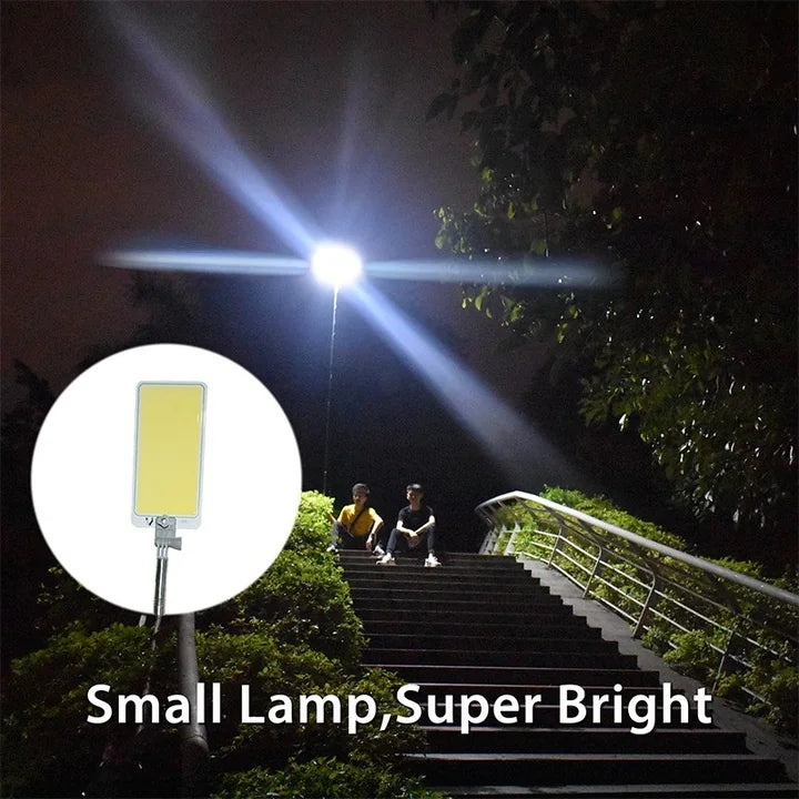 Kit Nocturna eLIVE FR-04, Proiector Camping LED 47W 4558lm, Waterproof, Brat Telescopic Ajustabil 4,5m, 3 Adaptoare 220V-AUTO-Cleme Crocodil Baterie, Telecomanda, Geanta Transport