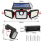 Lampa solara 74 leduri, montare pe perete, incarcare solara, senzor miscare