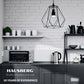 Cuptor Electric cu Ventilator HAUSBERG HB-8015, 1800 W, Geam dublu, 48L, Lumina interioara, Timer, 5 Programe gatire, Termostat reglabil 250 grade, Inox/Negru