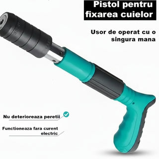 it Pistol Manual SIKS Pentru Fixarea Cuielor Pe Perete / Nituri, Lungime 30 cm, Calibru 7.3 cm, Pneumatic, Accesorii, Ochelari De Protectie, Cutie Transport, Albastru