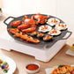Plita Japoneza, invelis antiaderent, pluristratificata, materiale rezistente, spatioasa, diametru 36 cm, negru