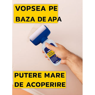 Kit Reparare Perete – Trafalet Magic Micul Reparator cu Rolă și Vopsea Lavabilă 500g