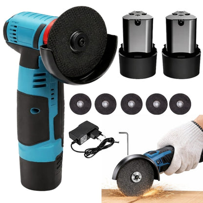 Mini Polizor cu Acumulator 48V 2Ah – 2 Baterii + 5 Discuri Incluse