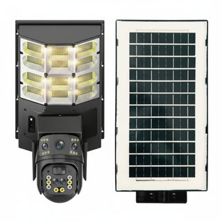 Lampă Solară cu Cameră Supraveghere 4G SIM 4MP | PTZ 355°, Panou Solar 24W, Baterie 18000mAh