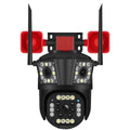 Cameră Supraveghere WiFi Triplă – Ultra HD, Zoom 5X, Rotire 360°, LED IR