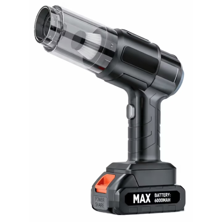 Aspirator Auto Portabil Fără Fir – 100W, 48V, 6000mAh, 6 Capete