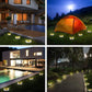 Lămpi Solare LED pentru Grădină – Set 4 Bucăți, Lumină Caldă (Warm White), IP65, Încărcare Solară