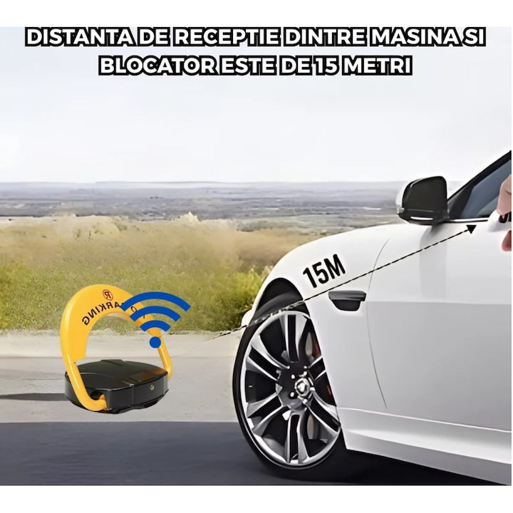 Blocator Automat Parcare Cu Incarcare Solara – Bariera Rabatabila Anti-Furt IP67, Telecomanda, 5 Tone