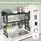 Scurgator organizator vase otel inoxidabil, 75 cm lungime, design spatios, practic, uscarea rapida si eficienta a vaselor, rezistent la rugina, coroziune, negru