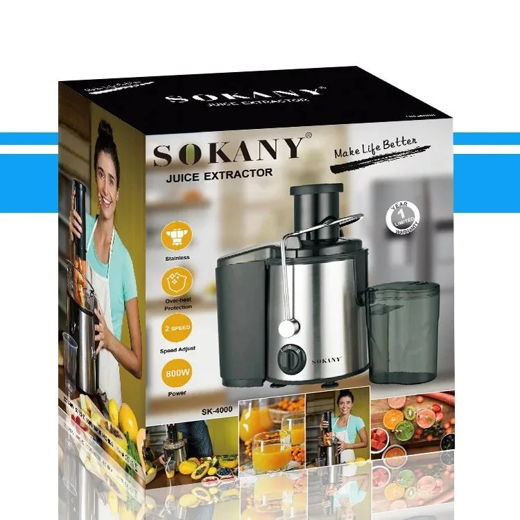 Storcator electric de fructe/legume, recipient suc 600 ml, recipient pulpa 1500 ml, 2 trepte viteza+functie PULSE