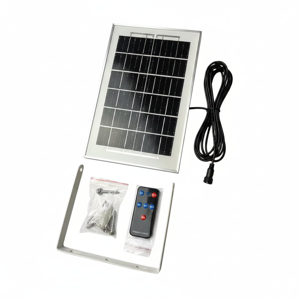 XG-T50 Proiector solar LED dublu impermeabil 200W cu senzor de miscare si telecomanda, IP67